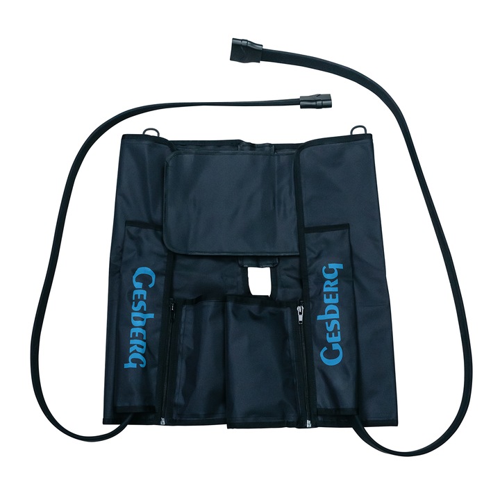 Accesoriu suplimentar pentru aparatul de drenaj limfatic Gesberg Presso Health - pantaloni anti-celulitici, 4 camere, marime universala, negru, EAN 5906251673039