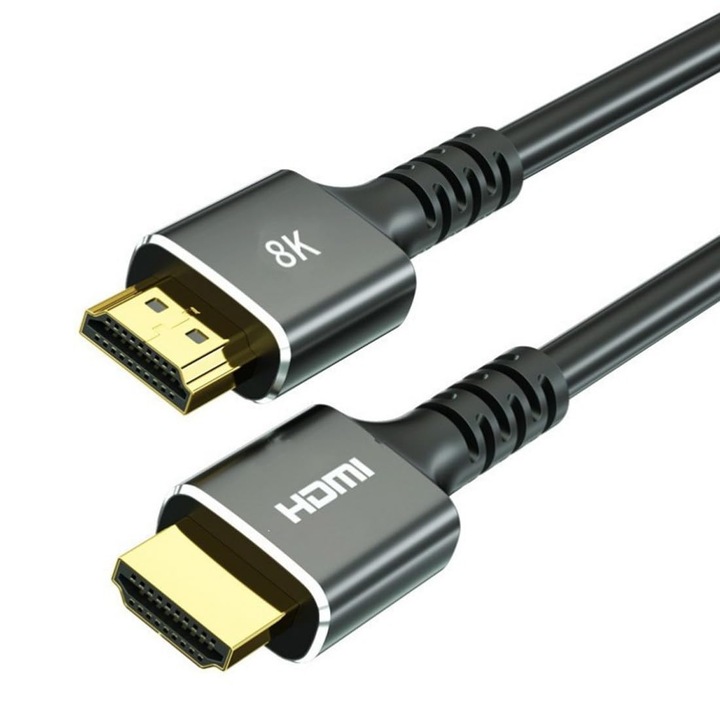 HDMI кабел 8K, мъжки-мъжки, 60hz, дължина 100 см, високоскоростен пренос до 48Gbps, съвместим с HDCP2.2/CEC/EDID, без електромагнитни смущения