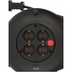 Prelungitor cu tambur Brennenstuhl Vario Line, 4 prize, protectie supraincalzire, H05VV-F 3G1.5, 10m, Negru