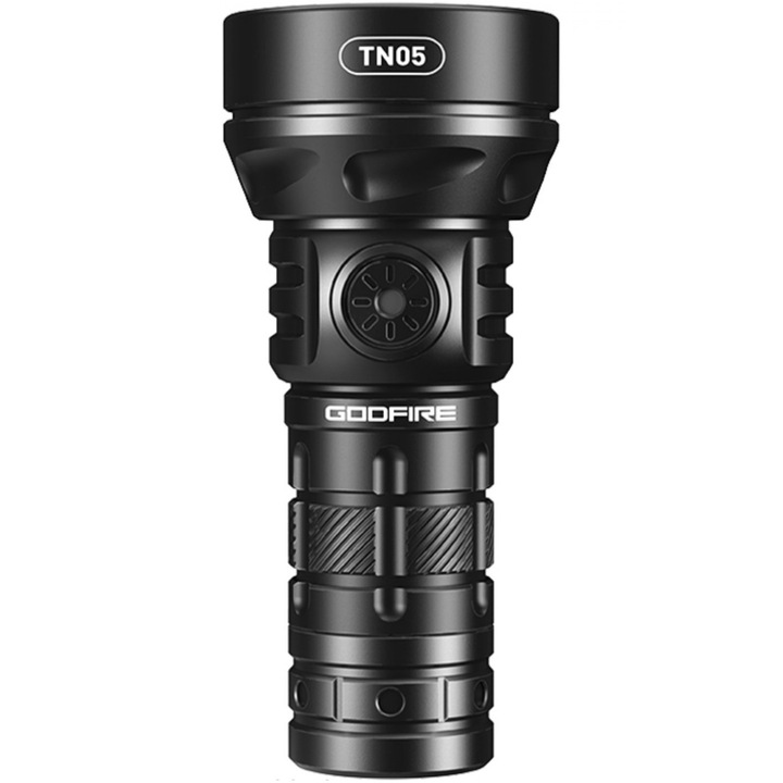 Акумулаторен LED фенер Godfire TN05, 20W, 1800 lm, USB-C, 800mAh батерия, 5 режима на светене, IP55, Магнит, Алуминиева сплав