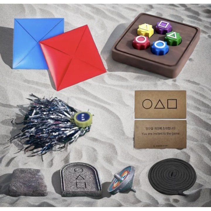 Squid Game Gonggi Set Koreai Traditional Games Premium Rubber