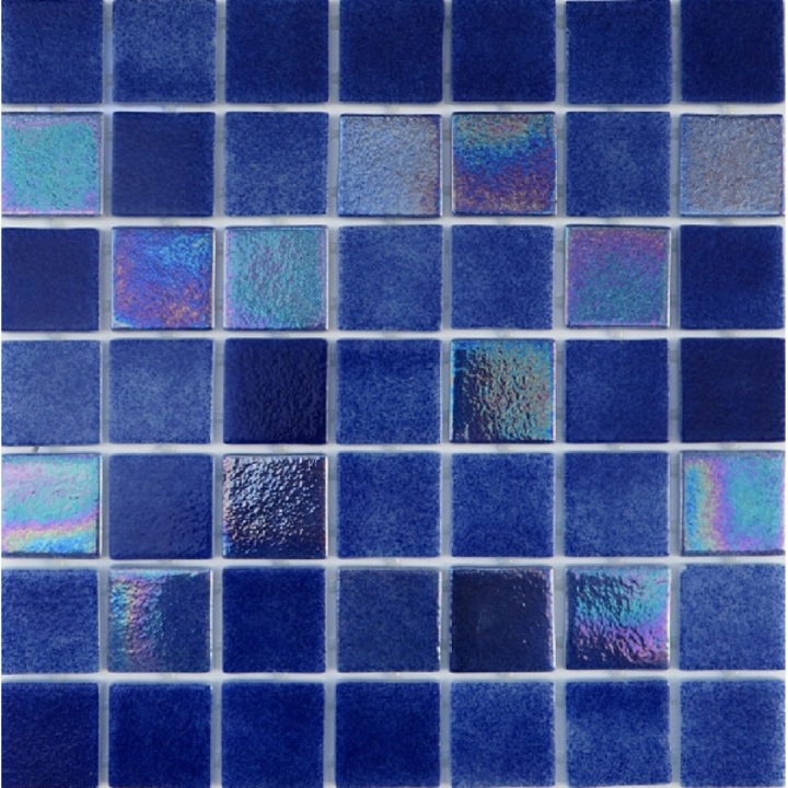 Albastru inchis, albastru cobalt Maxi mozaic gigant din sticla, 50x50 mm, DC-R Aries Maxi, Dimensiunea foii: 365x365 mm
