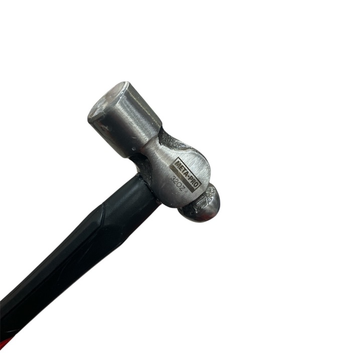 META-PRO - Чук със сферична глава в черно и червено с дръжка от фибростъкло 32OZ 900G