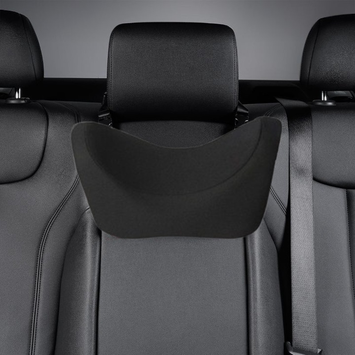 Tetiera auto pentru copii, spuma cu memorie, negru, 23x15x10cm