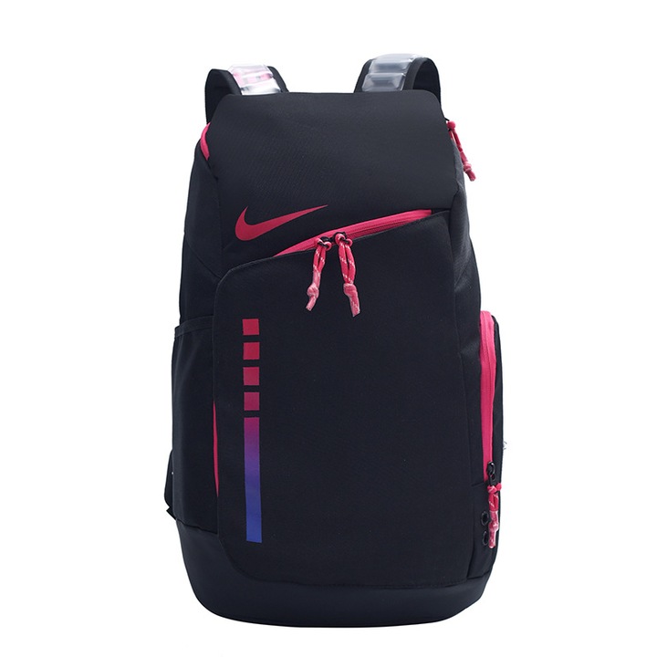 Раница, Nike Hoops Elite Air с меки презрамки, 47cm x 28cm x 19cm - Черно розово