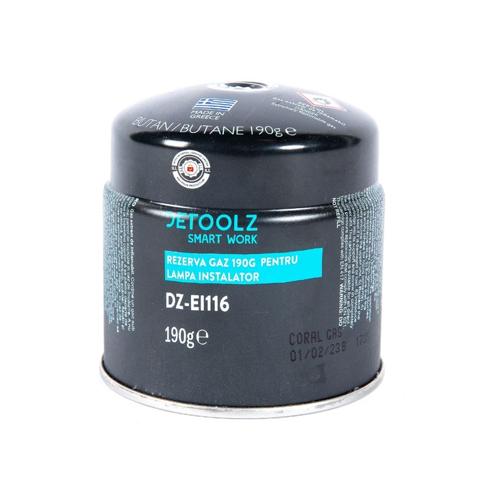 Gázpalack vízvezeték-szerelő lámpához, 190 g