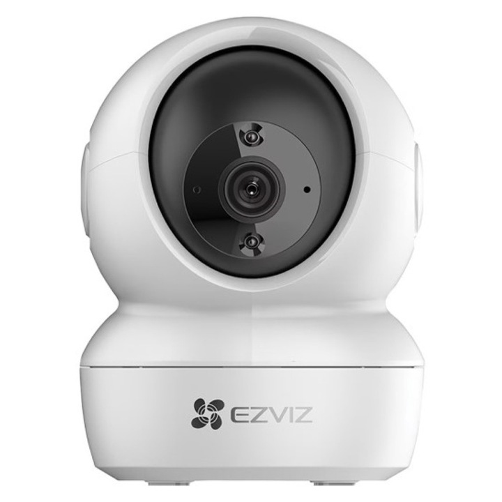 Безжична IP камера EZVIZ C6N, 2K, IR10m, нощно виждане, детекция на движение, панорама/наклон 360 градуса, бяла