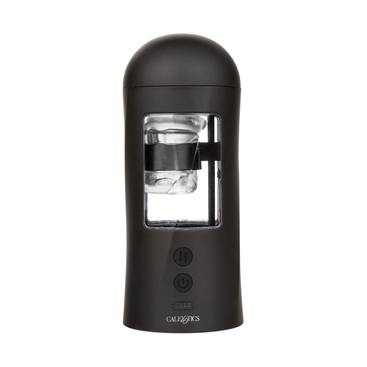 Мастурбатор CalExotics Bionic, 7 Функции, TPE/ABS, Черен/прозрачен, 23, 5 см