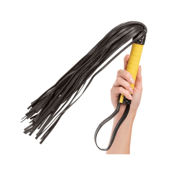 Бич CalExotics Boundless, Веган кожа, Черно/Жълто, 69, 5 см