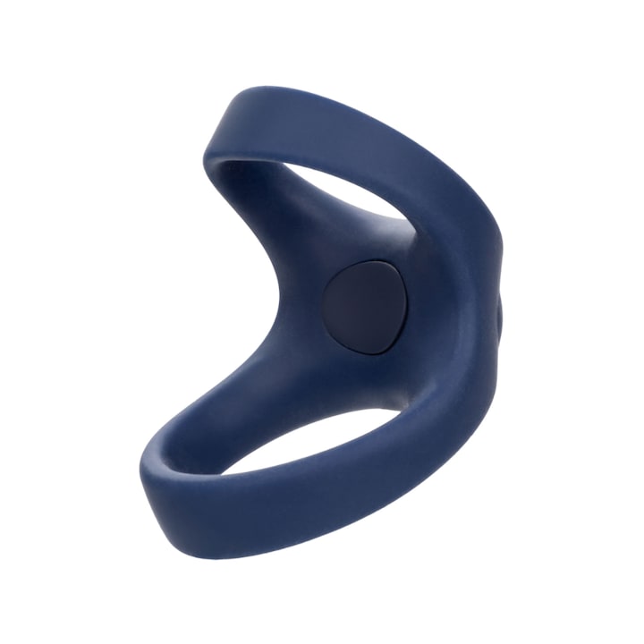 Вибриращ Ринг CalExotics Max Dual, 10 Режима, Силикон, Тъмносин, 7 см