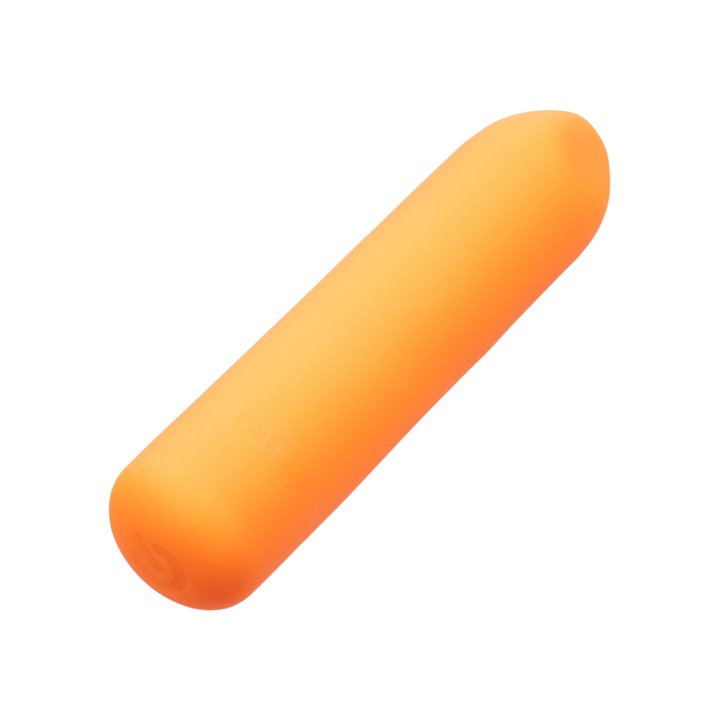 Bullet vibrátor CalExotics Kyst Fling, Szilikon, Narancs, 8,25 cm