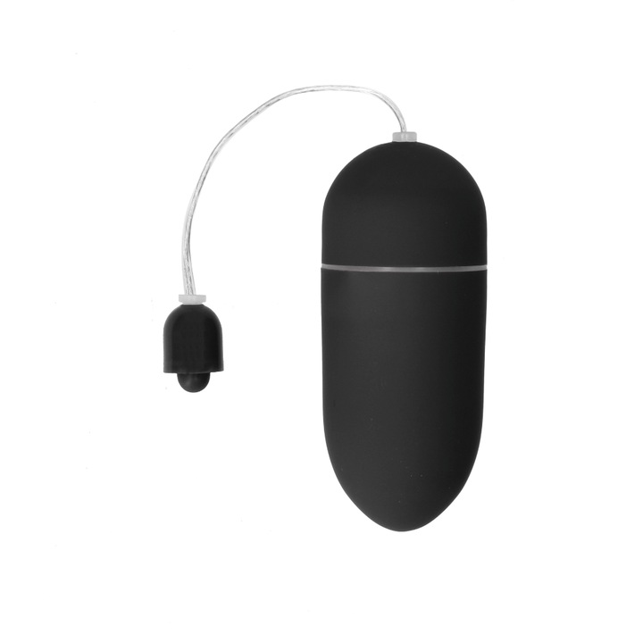 Виброяйце Shots, 10 Скорости, Водоустойчив, Черен, 8 см