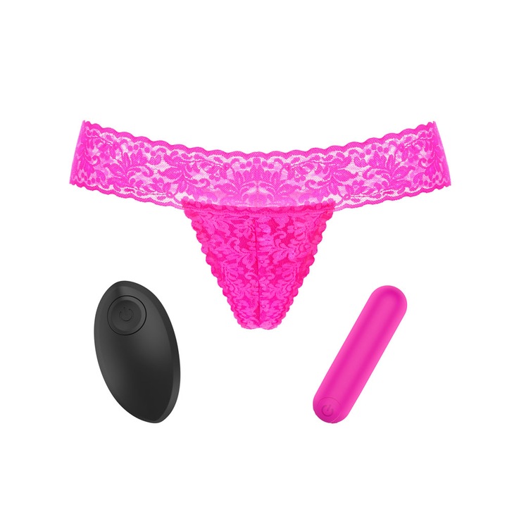 Bikini cu glont vibrant Love to Love SECRET PANTY 2, 10 moduri, roz