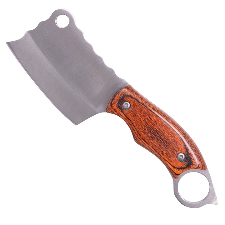 Mini-Satar Rabbit II, Bucatarie & Camping, Otel Inoxidabil 420, Maner Lemn Pakka, 19.5 cm