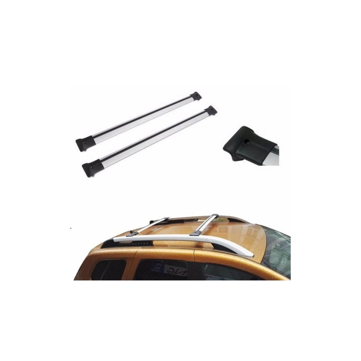 Set bare portbagaj transversale din aluminiu pentru Dacia Duster II 2018-2023