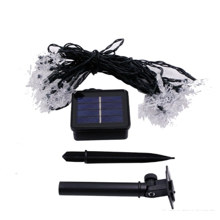 Lumini de zana cu libelule de cristal alimentat cu energie solara, albastru 20FT/6M 30 LED 8 moduri Senzor automat de lumina Iluminare decorativa pentru interior/exterior, gradina, petrecere, nunta, Craciun