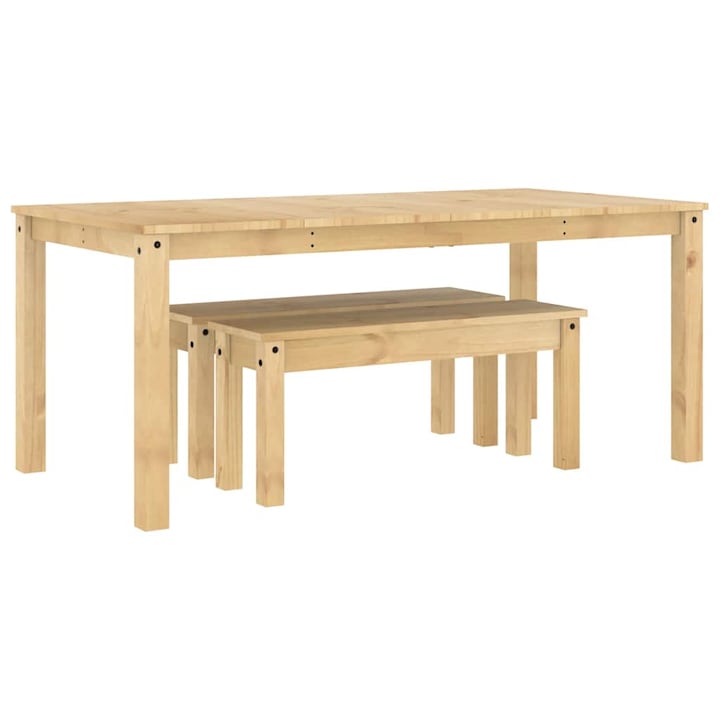 vidaXL Panama 3 részes tömör fenyőfa étkezőgarnitúra 3345182