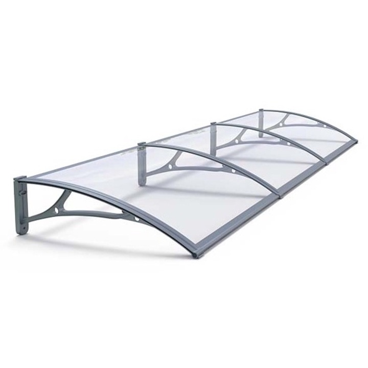 Copertina PRO Aluminiu Plexiglas de usa, gri transparent, MAPROFI, 360 x 100 cm