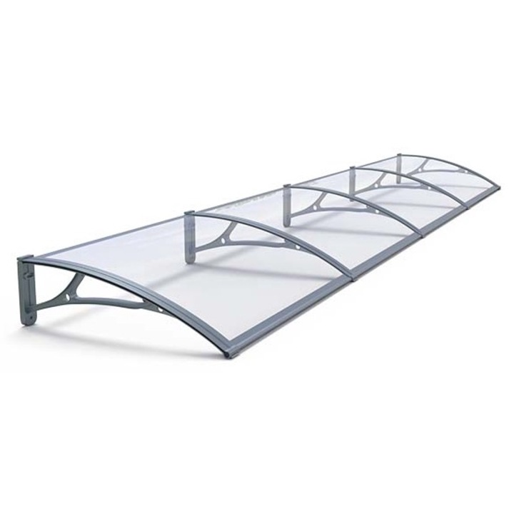 Copertina PRO Aluminiu Plexiglas de usa, gri antracit, MAPROFI, 360 x 150 cm