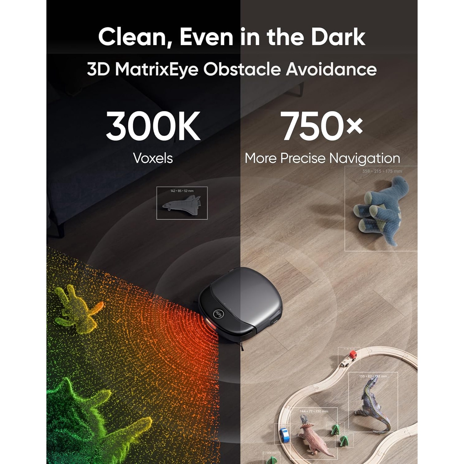 Aspirator robot eufy Robot Vacuum Omni S1 Pro, Statie All-in-One, HydroJet Robot, Aspirator si Mop, 8000 Pa, Negru