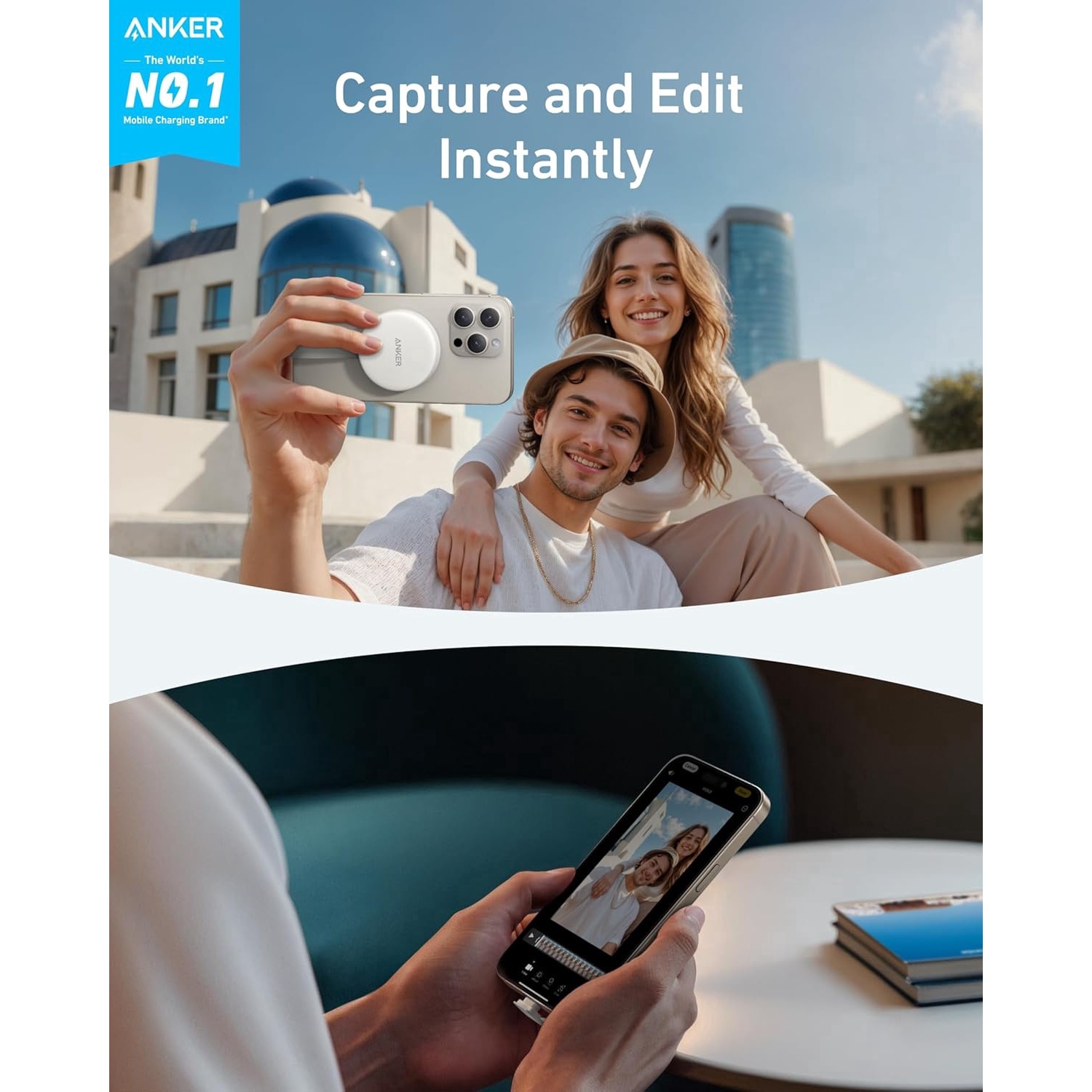 Memory Card Reader Anker MagGo Adaptor SD USB-C Alb