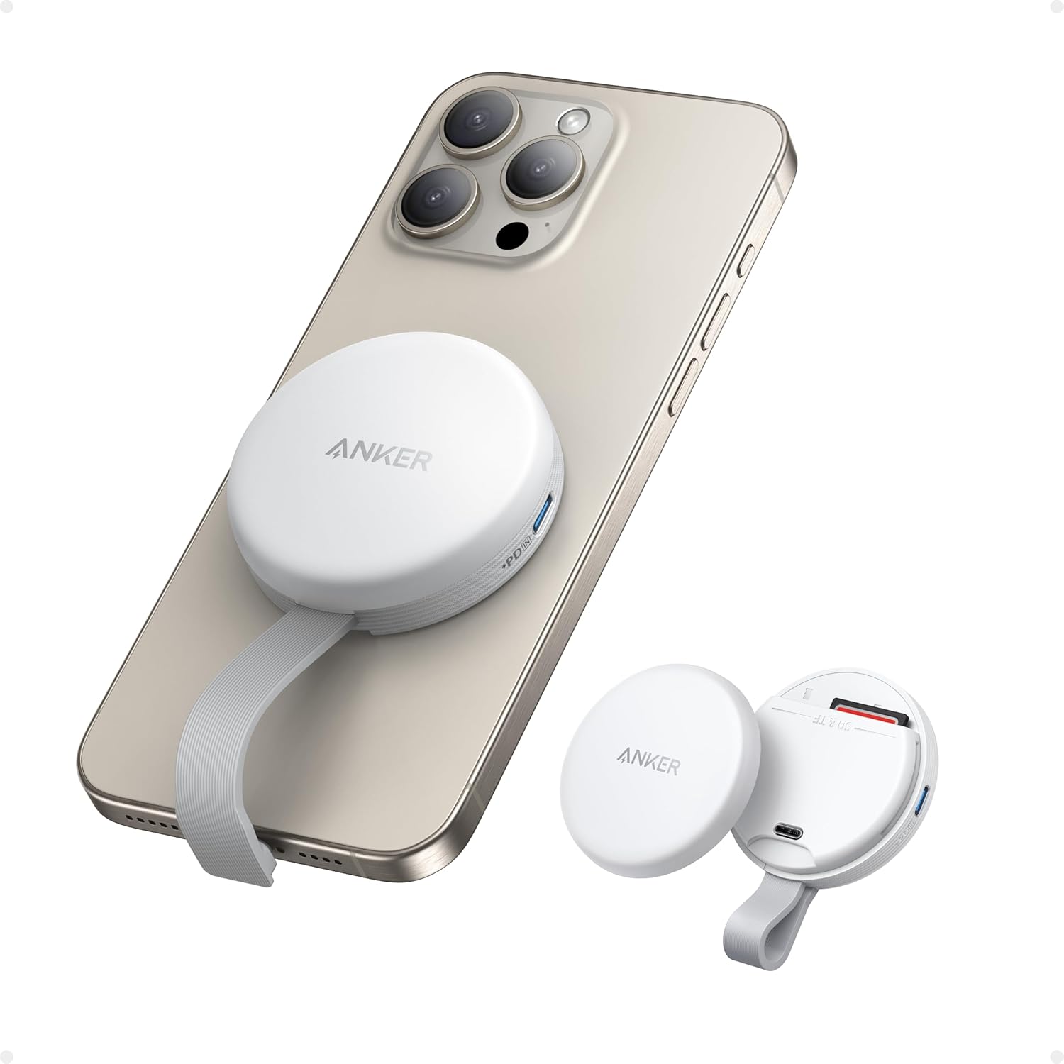Memory Card Reader Anker MagGo Adaptor SD USB-C Alb