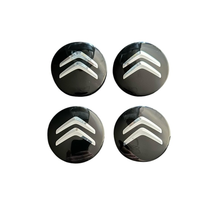 Set 4 capace roti 56, 6mm Citroen negre compatibil/inlocuitor janta aliaj