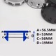Set 4 capace roti 56, 5mm Hyundai negre compatibil/inlocuitor janta aliaj
