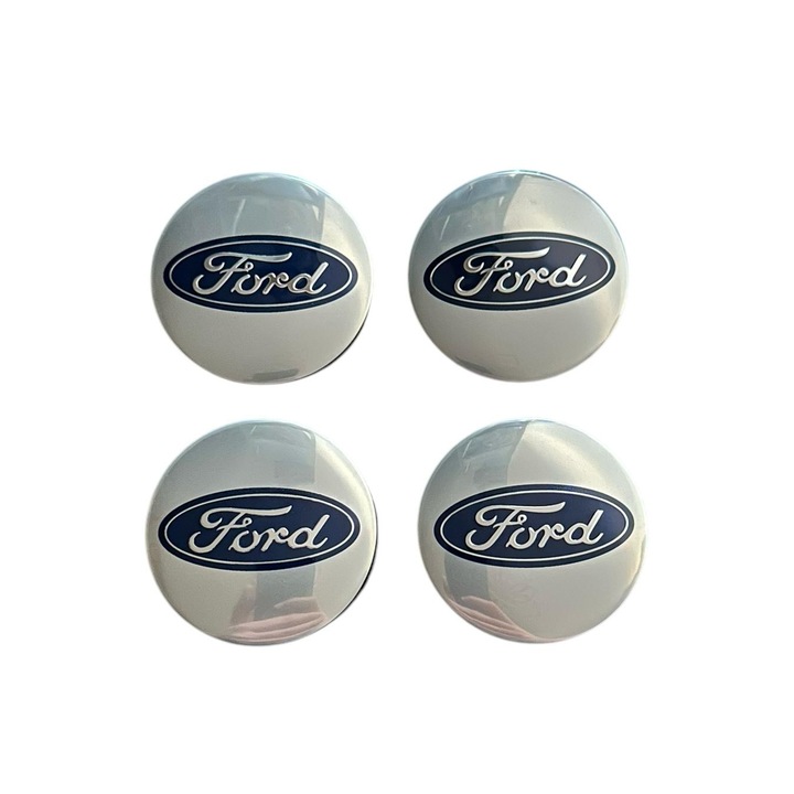 Set 4 capace roti 56, 5mm Ford argintiu compatibil/inlocuitor janta aliaj