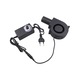 Ventilator portabil pentru gratar, 97x97x33mm, cu controler de viteza si duza, pentru gratar in aer liber, gatit in camping, soba cu lemne, carbune, negru
