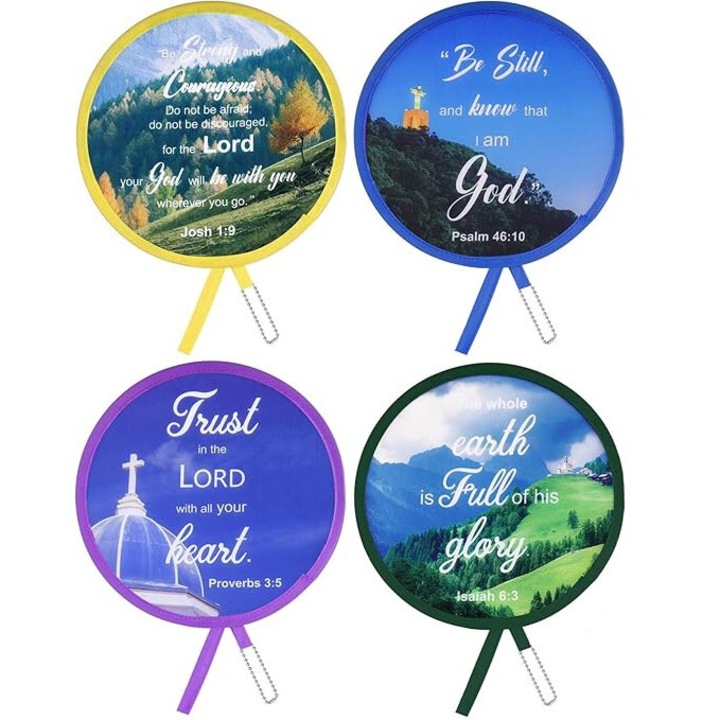 Gulfmew 4 db kerek összecsukható ventilátor készlet, japán stílusú, dekoráció otthonra, irodába, esküvőre, fesztiválra