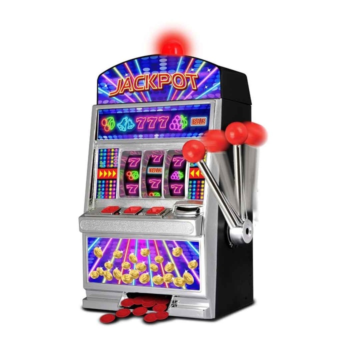 Pusculita Slot Machine interactiva Mam dimensiune 14, 8 x 37, 5 x 15, 8 cm