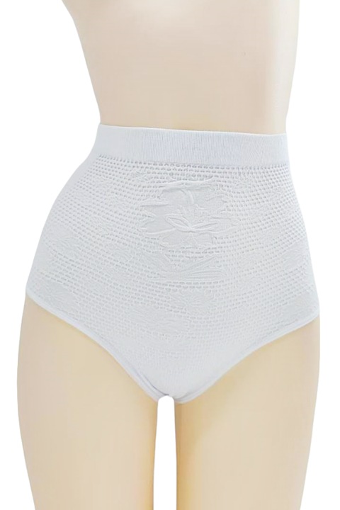 Класически оформящ чорапогащник с висока талия 532бял 114627, Бял, One Size