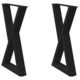 Picioare pentru masa vidaXL, 2 buc, Negru, 50x(72-73, 3) cm, Otel, 11.76 Kg