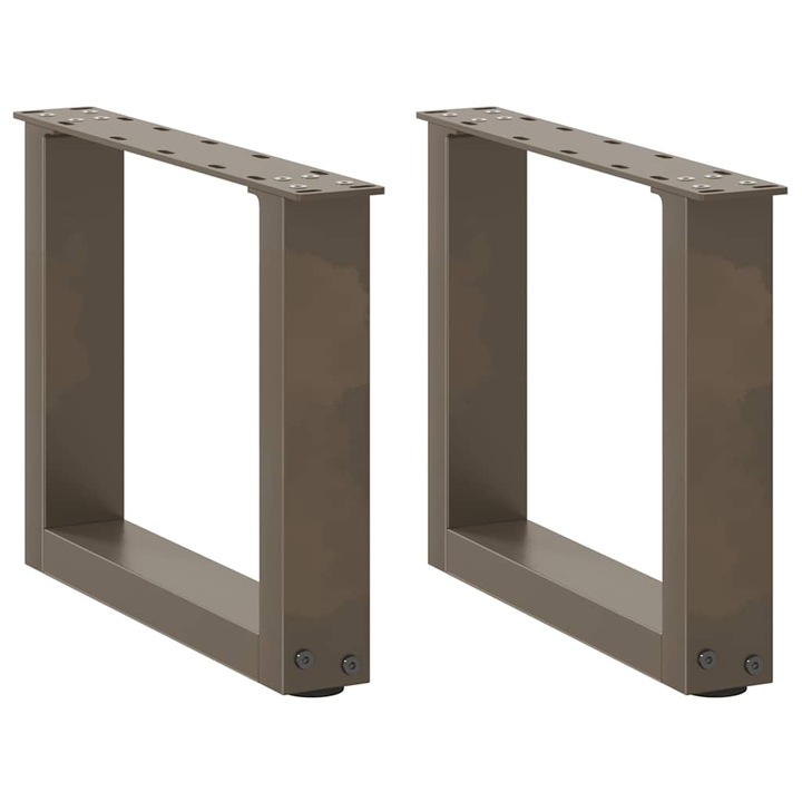 Picioare pentru masuta de cafea in forma de U vidaXL, 2 buc., otel natural, 30x(30-31) cm 4.19 kg