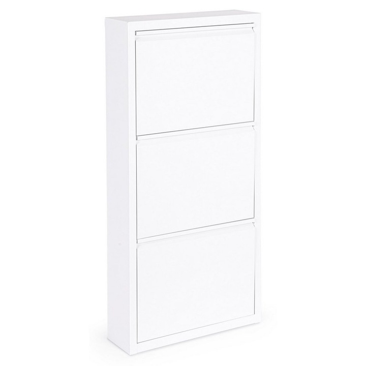 Fehér acél cipőtartó Eyvin 50x15x106 cm