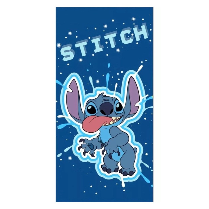 Lilo and Stitch The Star Dog Хавлиена кърпа за баня синя 70x140 см (бързосъхнеща)