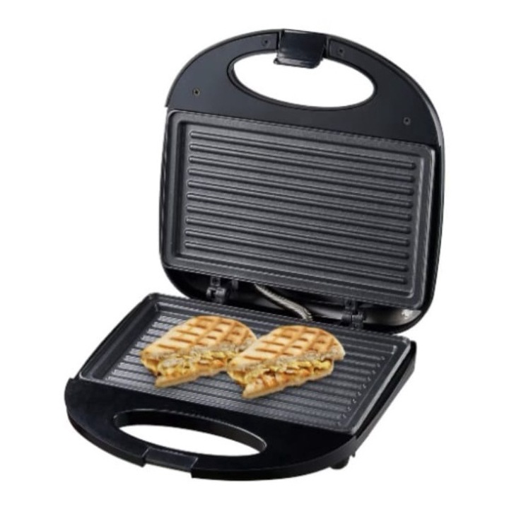 Szendvicssütő, tapadásmentes rozsdamentes acél lemezek, 750W