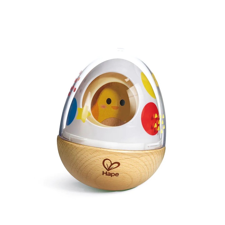 Fa bébijáték Hape Wobber Csodatojás csirkével