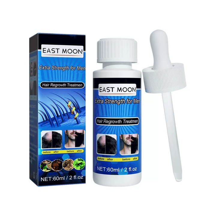 East Moon hajhullás elleni készítmény, Minoxidil 5%, 6 hónapos kezelés, 3x 60 ml