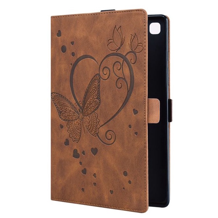 Vékony pillangós dombornyomott bőr tok Samsung Galaxy Tab S8 Ultra készülékhez, 11 hüvelyk