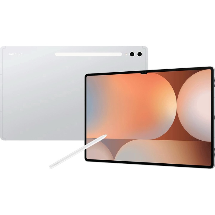 Таблет Samsung Galaxy Tab S10 Ultra, Platinum Silver с процесор 1x Cortex-X4 (3.25 GHz) + 3x Cortex-X4 (2.85 GHz) + 4x Cortex-A720 (2.0 GHz), 12 GB, 256 GB, Android 14, Сребрист