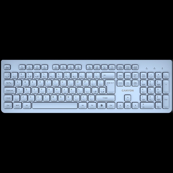 Безжична клавиатура Canyon HKB-W01, Син, Wireless