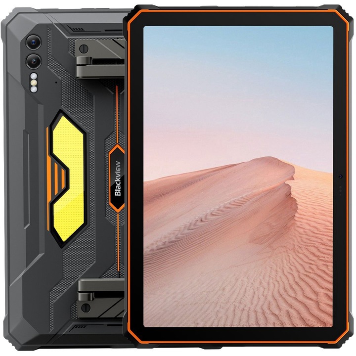 Таблет Blackview Active 10 Pro, Orange с процесор 4x Cortex-A78 (2.5 GHz) + 4x Cortex-A55 (2.0 GHz), 12 GB, 512 GB, Android 14, Черен / Оранжев