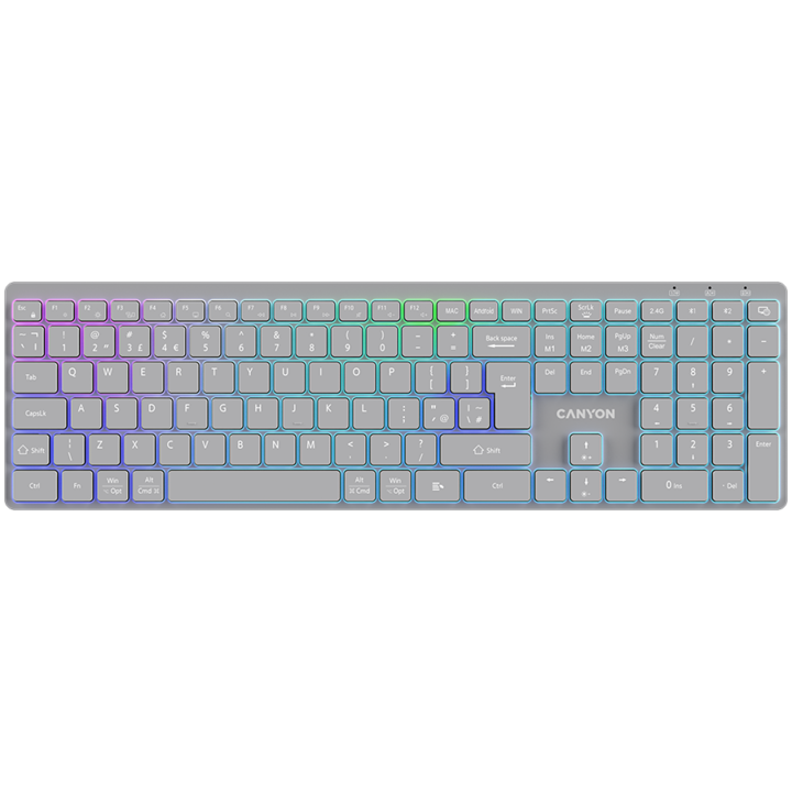 Клавиатура CANYON keyboard HKB-W11 UK/US RGB Dual M... CNS-HBTK11G