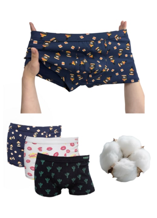 Lenjerie intima barbati Nonsuch, set 3 bucati, bumbac, multicolor, Multicolor