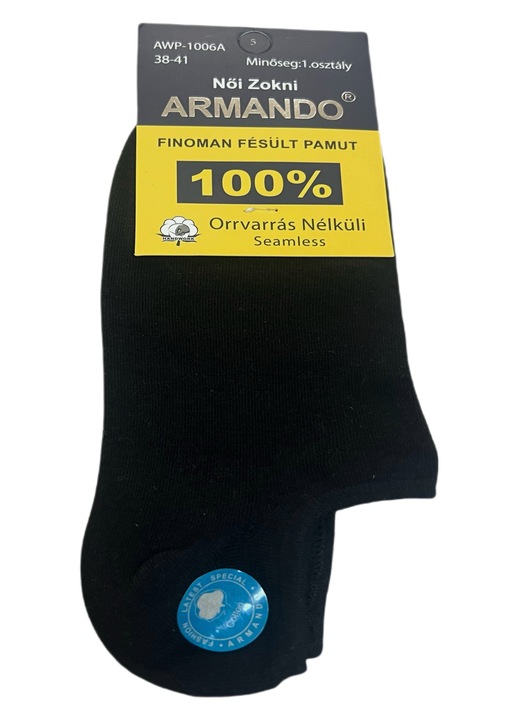 Sosete dama Armando 100% Bumbac，Set 5 perechi, Sosete pentru barca, AWP-1006A,38-41EU