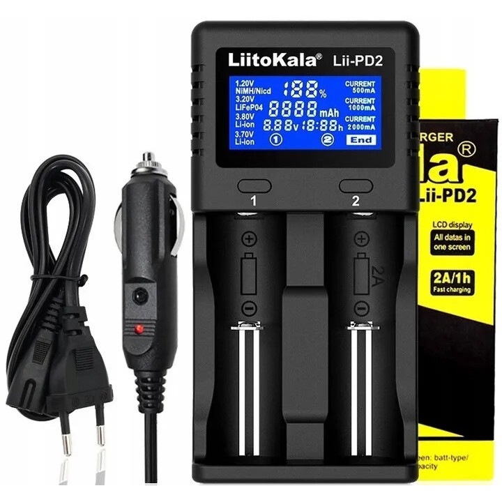 Универсално зарядно за Li-ion AA батерии и акумулатори LiitoKala Lii-PD4