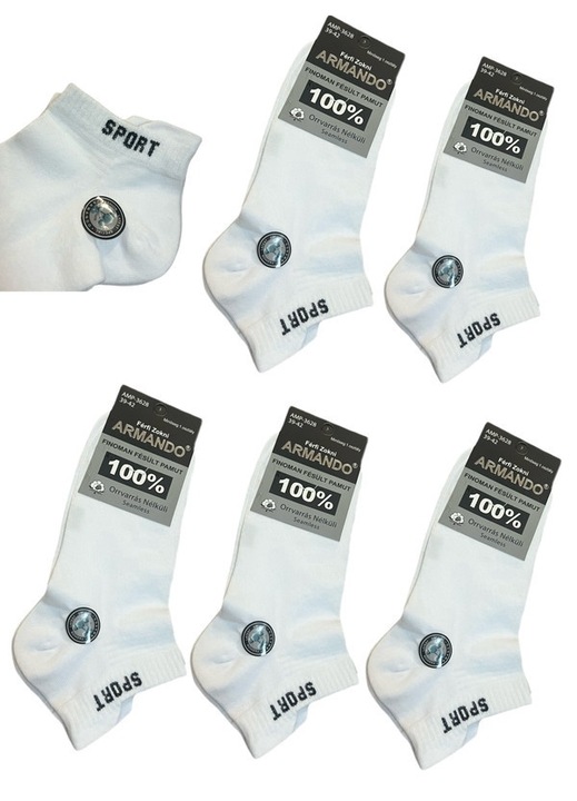 Sosete barbati Armando, bumbac, alb, Alb