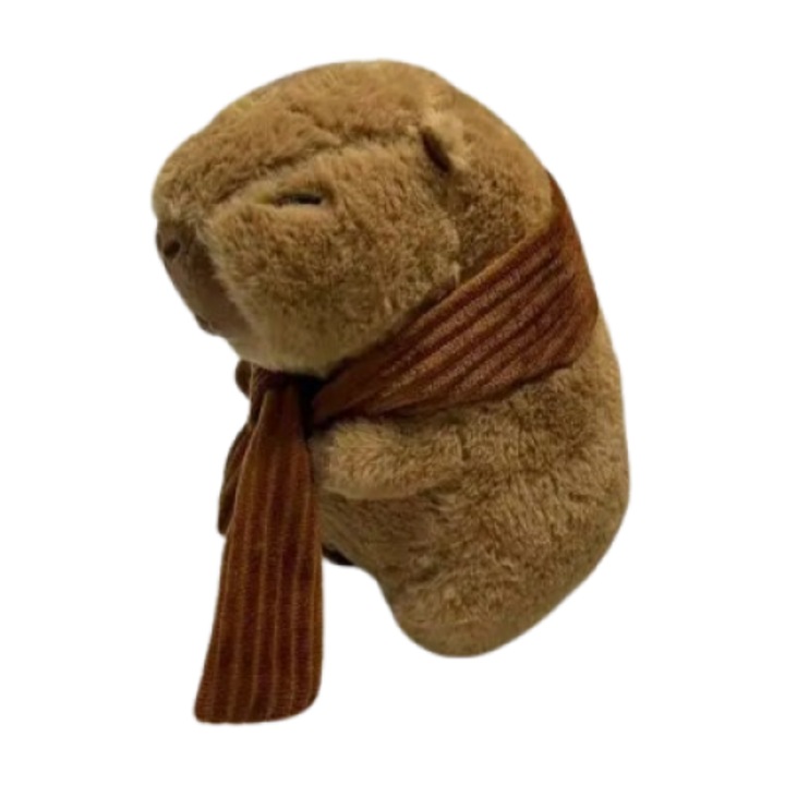 Очарователна плюшена капибара ZENTORIA, с шал, 28×20 см, +3 години